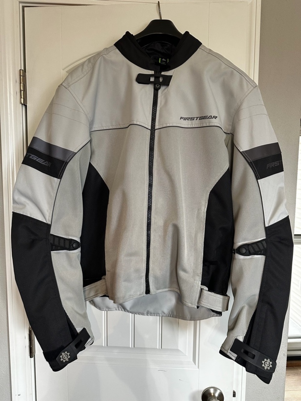 Men’s Firstgear Light Gray & Black Motorcycle Jacket